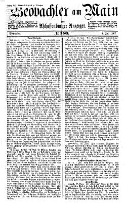 Beobachter am Main und Aschaffenburger Anzeiger Donnerstag 4. Juli 1867