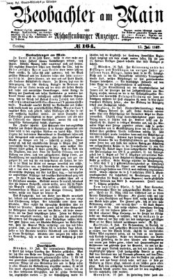 Beobachter am Main und Aschaffenburger Anzeiger Samstag 13. Juli 1867