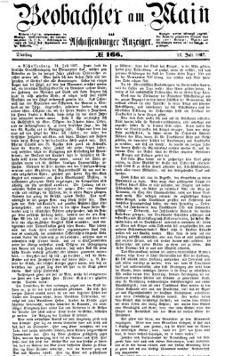 Beobachter am Main und Aschaffenburger Anzeiger Dienstag 16. Juli 1867