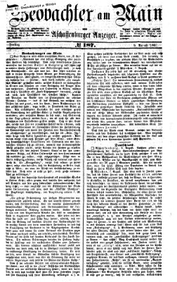 Beobachter am Main und Aschaffenburger Anzeiger Freitag 9. August 1867