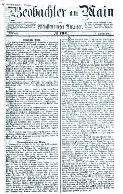 Beobachter am Main und Aschaffenburger Anzeiger Mittwoch 14. August 1867