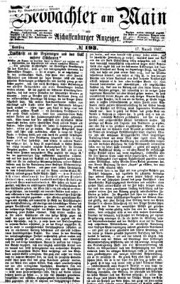 Beobachter am Main und Aschaffenburger Anzeiger Samstag 17. August 1867