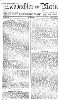 Beobachter am Main und Aschaffenburger Anzeiger Mittwoch 21. August 1867