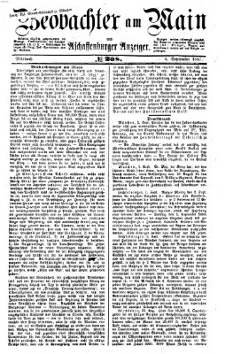 Beobachter am Main und Aschaffenburger Anzeiger Mittwoch 4. September 1867