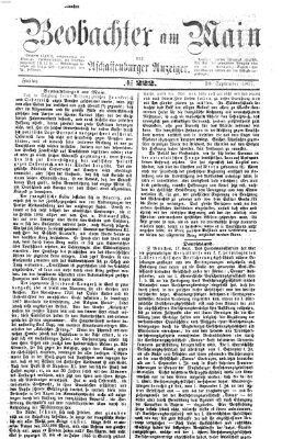 Beobachter am Main und Aschaffenburger Anzeiger Freitag 20. September 1867