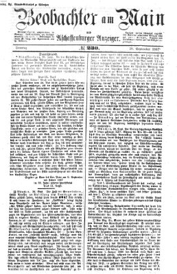 Beobachter am Main und Aschaffenburger Anzeiger Sonntag 29. September 1867