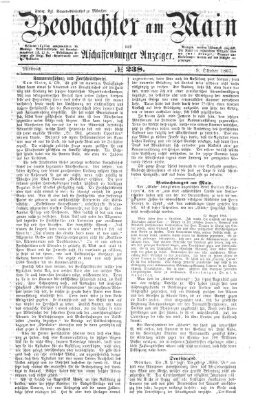 Beobachter am Main und Aschaffenburger Anzeiger Mittwoch 9. Oktober 1867