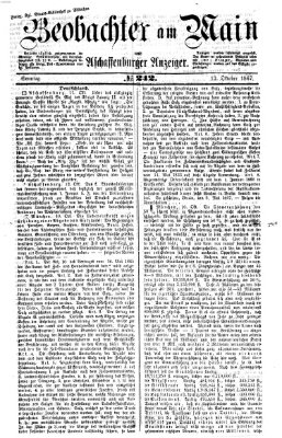 Beobachter am Main und Aschaffenburger Anzeiger Sonntag 13. Oktober 1867