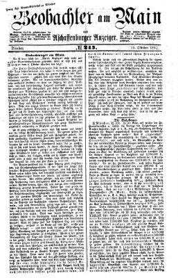 Beobachter am Main und Aschaffenburger Anzeiger Dienstag 15. Oktober 1867