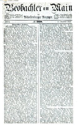 Beobachter am Main und Aschaffenburger Anzeiger Freitag 15. November 1867