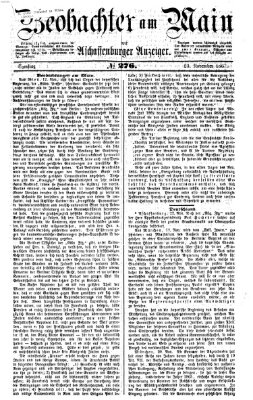 Beobachter am Main und Aschaffenburger Anzeiger Samstag 23. November 1867