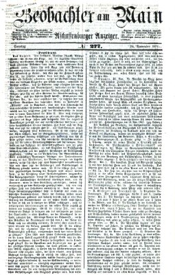 Beobachter am Main und Aschaffenburger Anzeiger Sonntag 24. November 1867