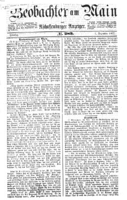 Beobachter am Main und Aschaffenburger Anzeiger Sonntag 1. Dezember 1867