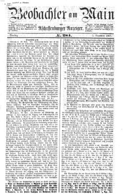 Beobachter am Main und Aschaffenburger Anzeiger Dienstag 3. Dezember 1867