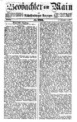 Beobachter am Main und Aschaffenburger Anzeiger Dienstag 17. Dezember 1867