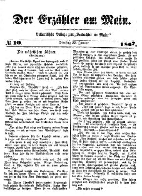 Der Erzähler am Main (Beobachter am Main und Aschaffenburger Anzeiger) Dienstag 22. Januar 1867