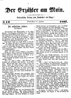Der Erzähler am Main (Beobachter am Main und Aschaffenburger Anzeiger) Donnerstag 31. Januar 1867