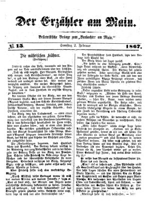 Der Erzähler am Main (Beobachter am Main und Aschaffenburger Anzeiger) Samstag 2. Februar 1867