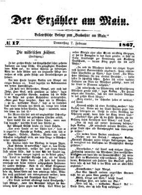 Der Erzähler am Main (Beobachter am Main und Aschaffenburger Anzeiger) Donnerstag 7. Februar 1867