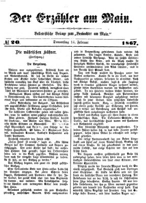 Der Erzähler am Main (Beobachter am Main und Aschaffenburger Anzeiger) Donnerstag 14. Februar 1867