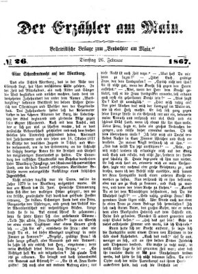 Der Erzähler am Main (Beobachter am Main und Aschaffenburger Anzeiger) Dienstag 26. Februar 1867