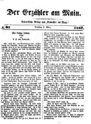 Der Erzähler am Main (Beobachter am Main und Aschaffenburger Anzeiger) Samstag 9. März 1867