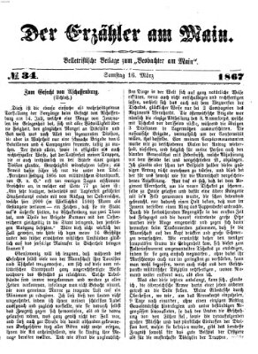 Der Erzähler am Main (Beobachter am Main und Aschaffenburger Anzeiger) Samstag 16. März 1867