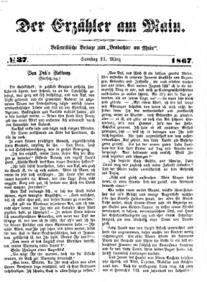 Der Erzähler am Main (Beobachter am Main und Aschaffenburger Anzeiger) Samstag 23. März 1867