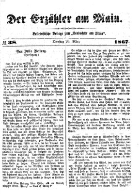 Der Erzähler am Main (Beobachter am Main und Aschaffenburger Anzeiger) Dienstag 26. März 1867