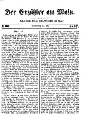 Der Erzähler am Main (Beobachter am Main und Aschaffenburger Anzeiger) Donnerstag 16. Mai 1867