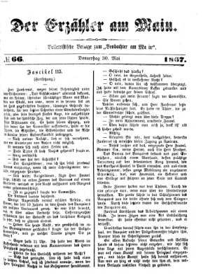 Der Erzähler am Main (Beobachter am Main und Aschaffenburger Anzeiger) Donnerstag 30. Mai 1867