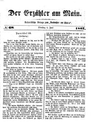 Der Erzähler am Main (Beobachter am Main und Aschaffenburger Anzeiger) Dienstag 4. Juni 1867