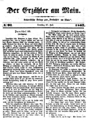 Der Erzähler am Main (Beobachter am Main und Aschaffenburger Anzeiger) Samstag 27. Juli 1867