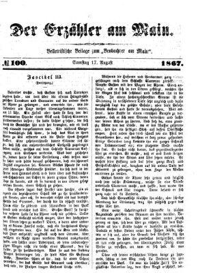 Der Erzähler am Main (Beobachter am Main und Aschaffenburger Anzeiger) Samstag 17. August 1867