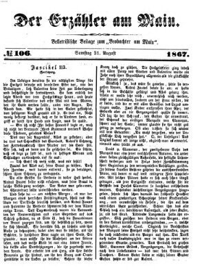 Der Erzähler am Main (Beobachter am Main und Aschaffenburger Anzeiger) Samstag 31. August 1867