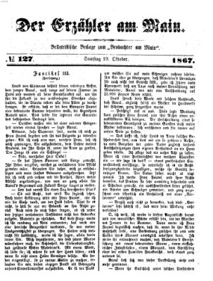 Der Erzähler am Main (Beobachter am Main und Aschaffenburger Anzeiger) Samstag 19. Oktober 1867