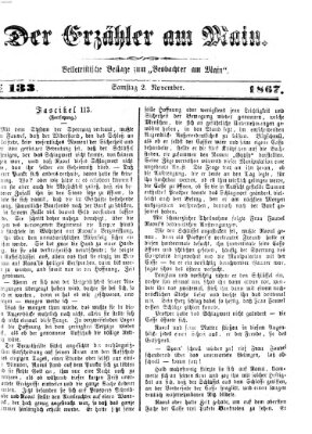 Der Erzähler am Main (Beobachter am Main und Aschaffenburger Anzeiger) Samstag 2. November 1867