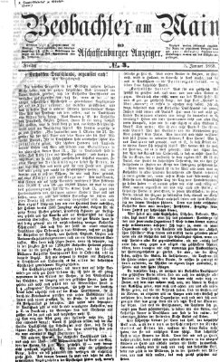 Beobachter am Main und Aschaffenburger Anzeiger Freitag 3. Januar 1868