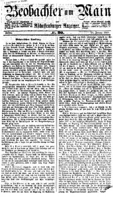 Beobachter am Main und Aschaffenburger Anzeiger Freitag 24. Januar 1868