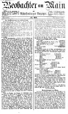 Beobachter am Main und Aschaffenburger Anzeiger Donnerstag 30. Januar 1868