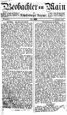 Beobachter am Main und Aschaffenburger Anzeiger Samstag 8. Februar 1868