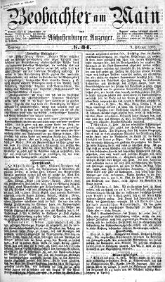 Beobachter am Main und Aschaffenburger Anzeiger Sonntag 9. Februar 1868