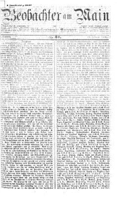 Beobachter am Main und Aschaffenburger Anzeiger Sonntag 16. Februar 1868