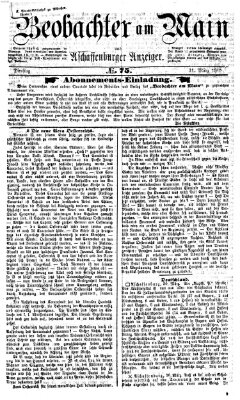 Beobachter am Main und Aschaffenburger Anzeiger Dienstag 31. März 1868