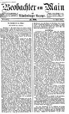 Beobachter am Main und Aschaffenburger Anzeiger Donnerstag 16. April 1868