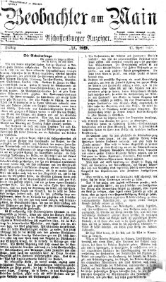 Beobachter am Main und Aschaffenburger Anzeiger Freitag 17. April 1868