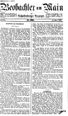 Beobachter am Main und Aschaffenburger Anzeiger Freitag 24. April 1868