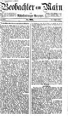 Beobachter am Main und Aschaffenburger Anzeiger Sonntag 26. April 1868