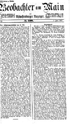 Beobachter am Main und Aschaffenburger Anzeiger Freitag 5. Juni 1868