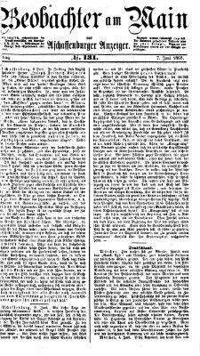 Beobachter am Main und Aschaffenburger Anzeiger Sonntag 7. Juni 1868